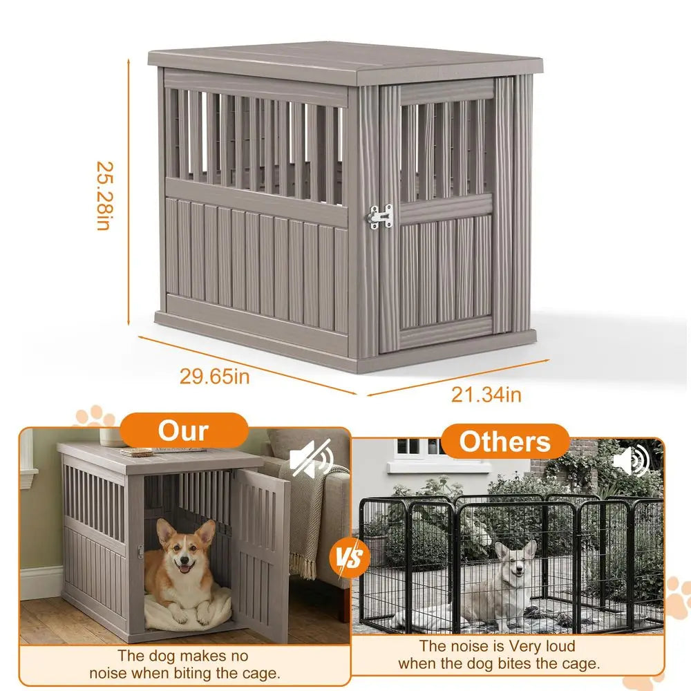 Dog Crate Furniture End Table Kennel Resin For Small Dogs