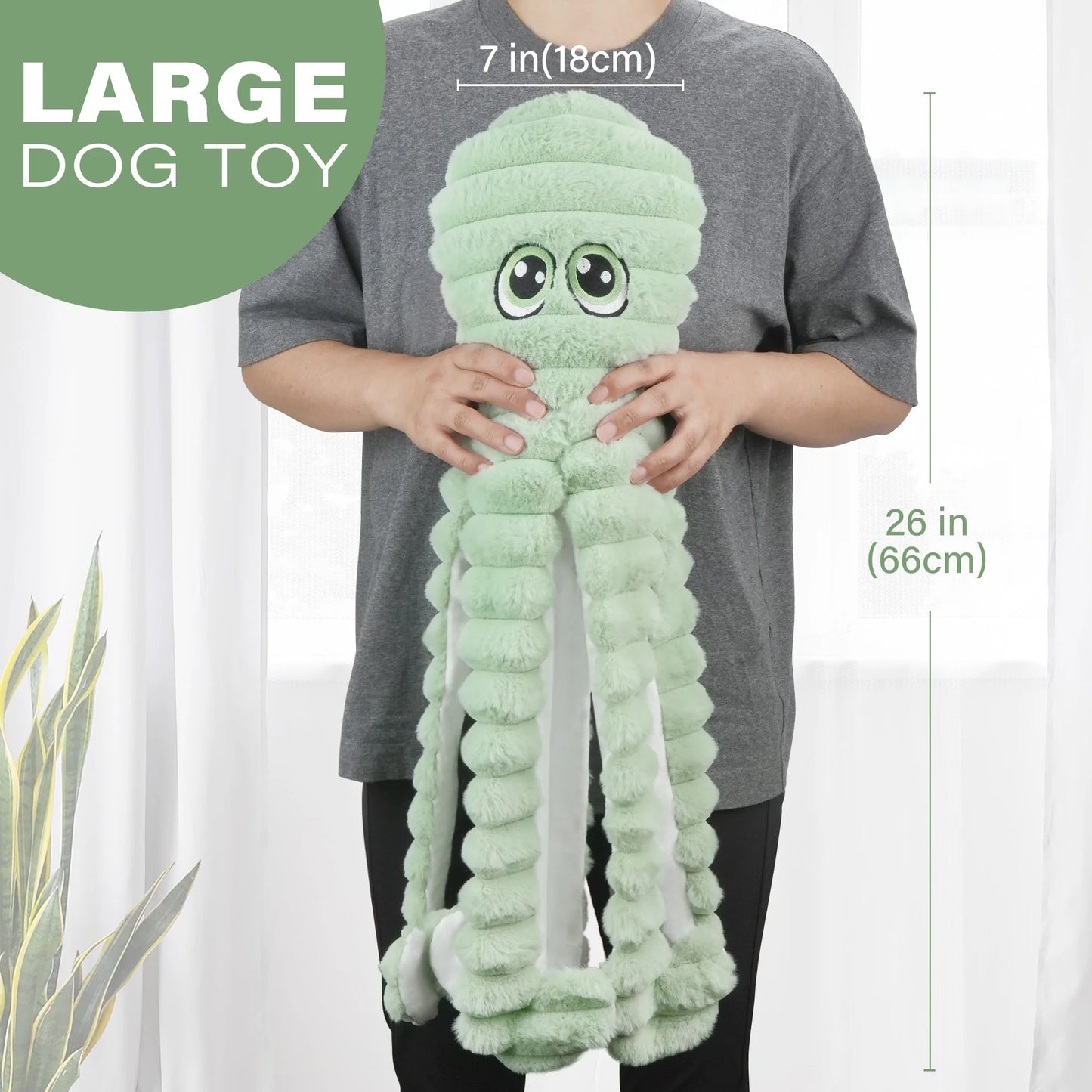 Squeaky Plush Dog Toy For Interactive Chewing And Teething