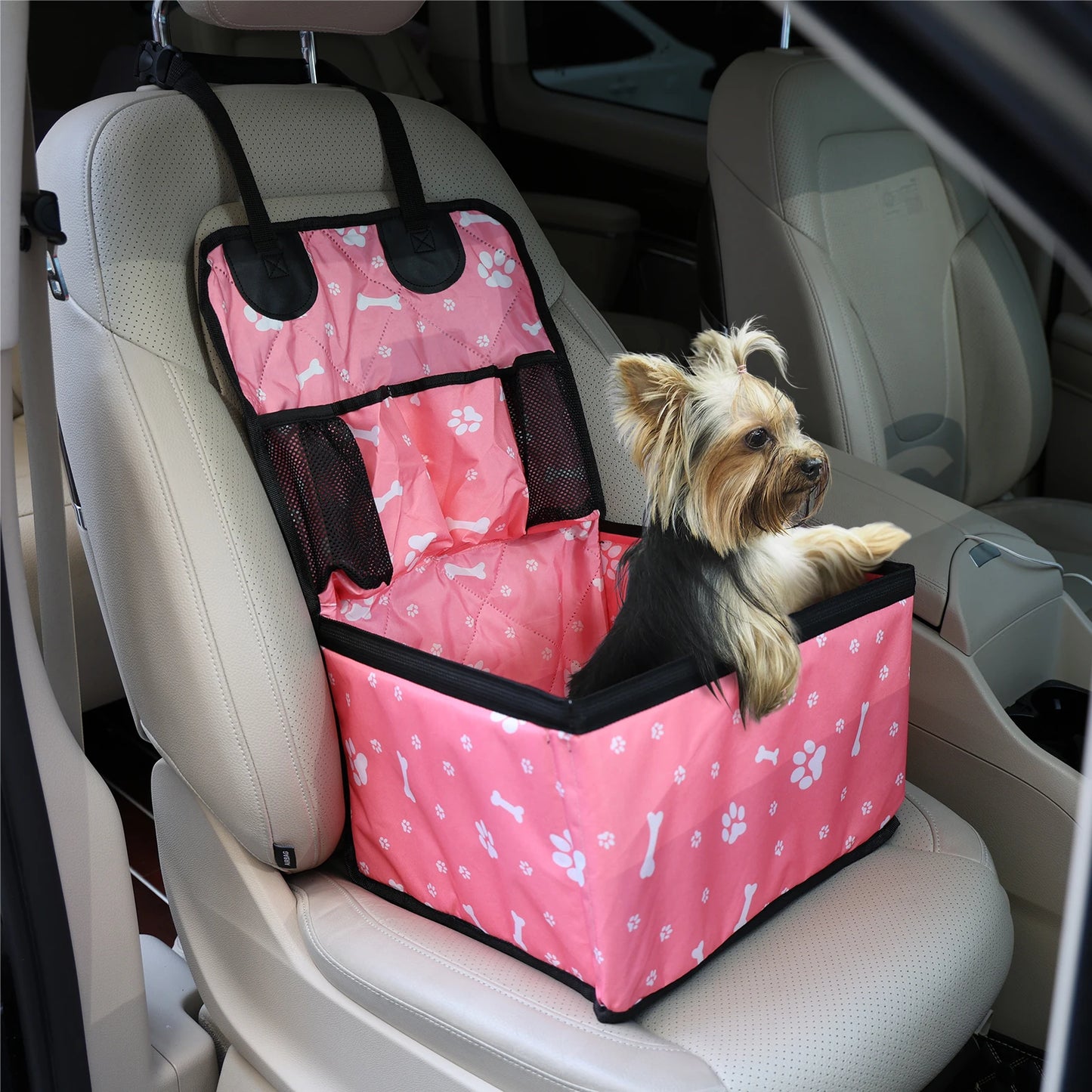 PaiPaitek Universal Pet Car Seat With Storage Pockets
