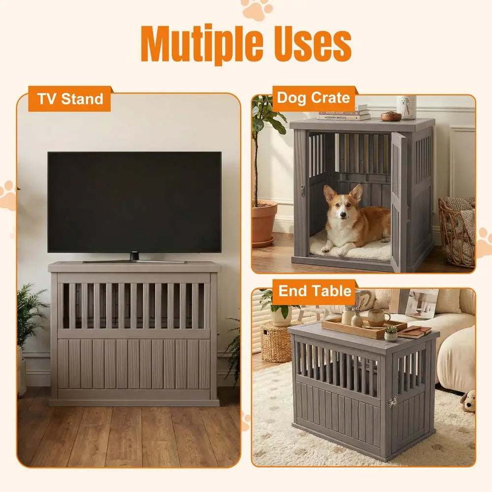 Dog Crate Furniture End Table Kennel Resin For Small Dogs