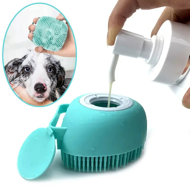Strongwolf Silicone Pet Bath Massage Gloves Brush