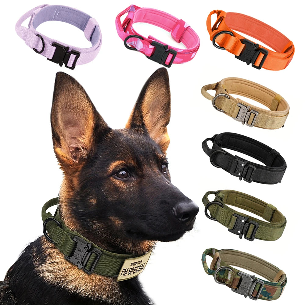 Adjustable Dog Training Collar And Leash Set Control Handle