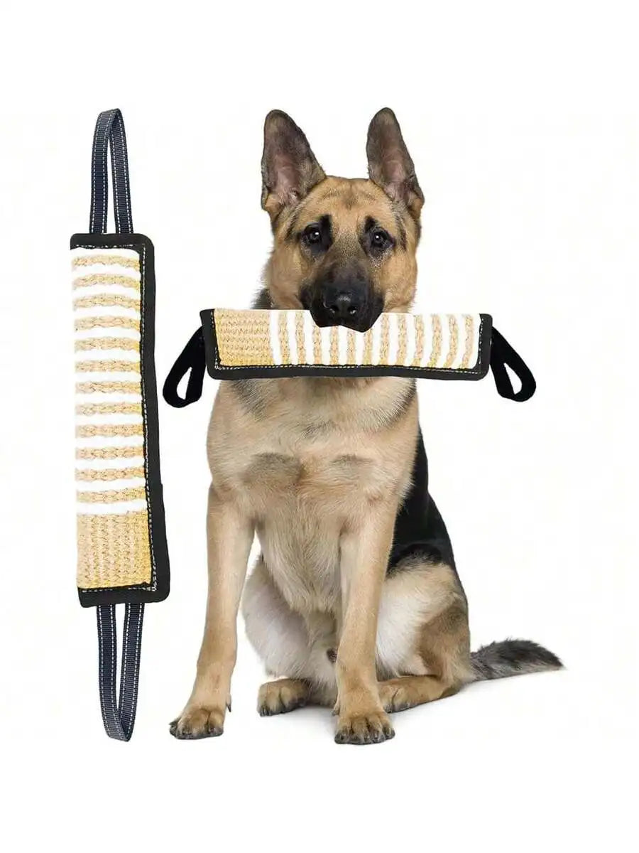 Durable Dog Tug Toy Squeaky With Two Handles For Training