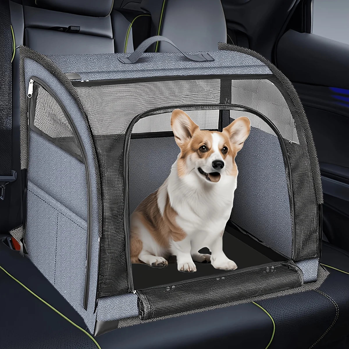 Car Pet Bags, Pet Car Carriers, Safety Seats for Outings, Dog Kennels And Car Mats, Suitable for Cats And Dogs.