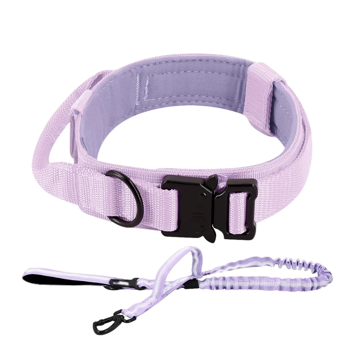 Adjustable Dog Training Collar And Leash Set Control Handle