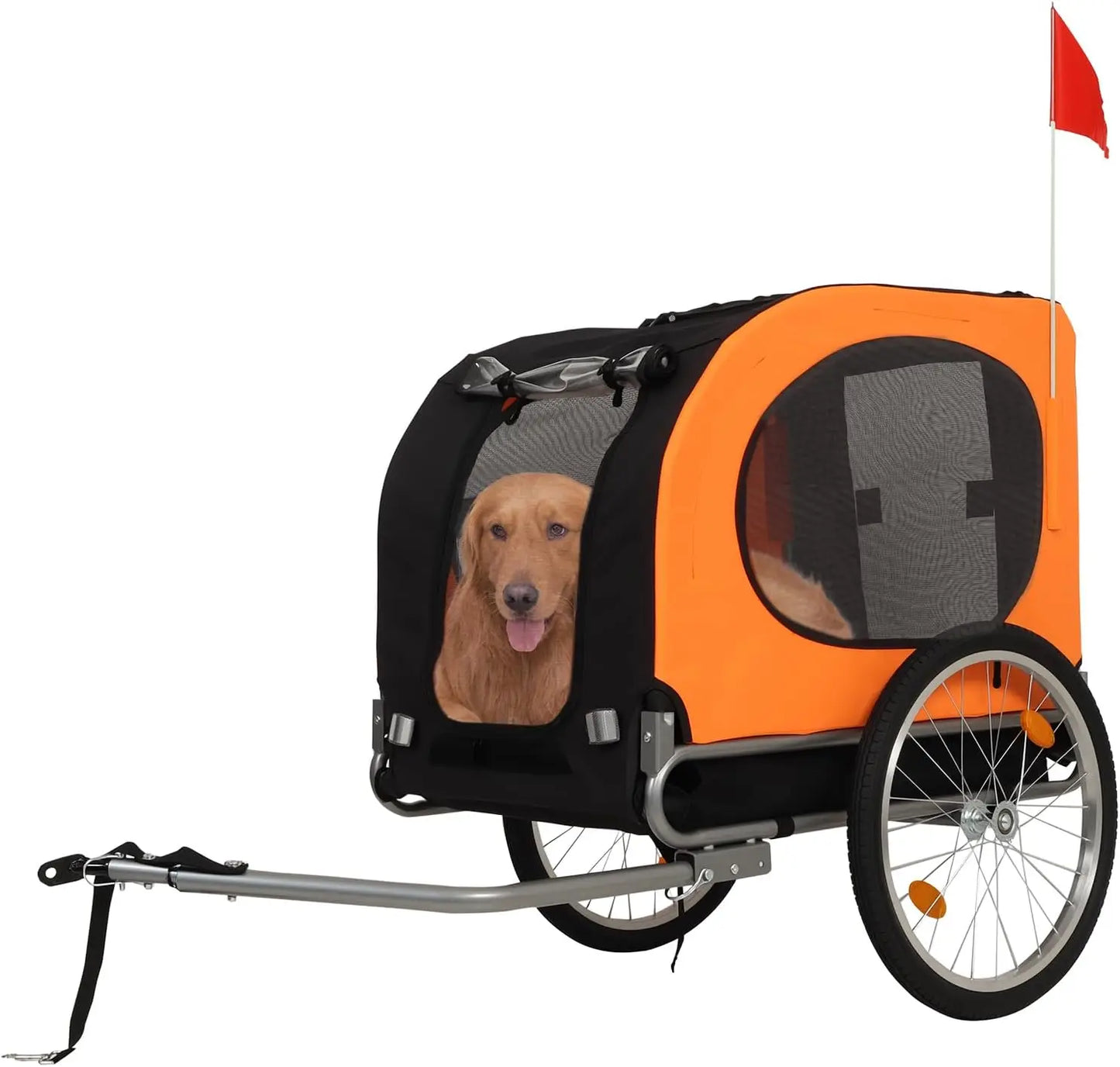 Twister.ck Large Foldable Bike Dog Trailer With Quick Release Wheels