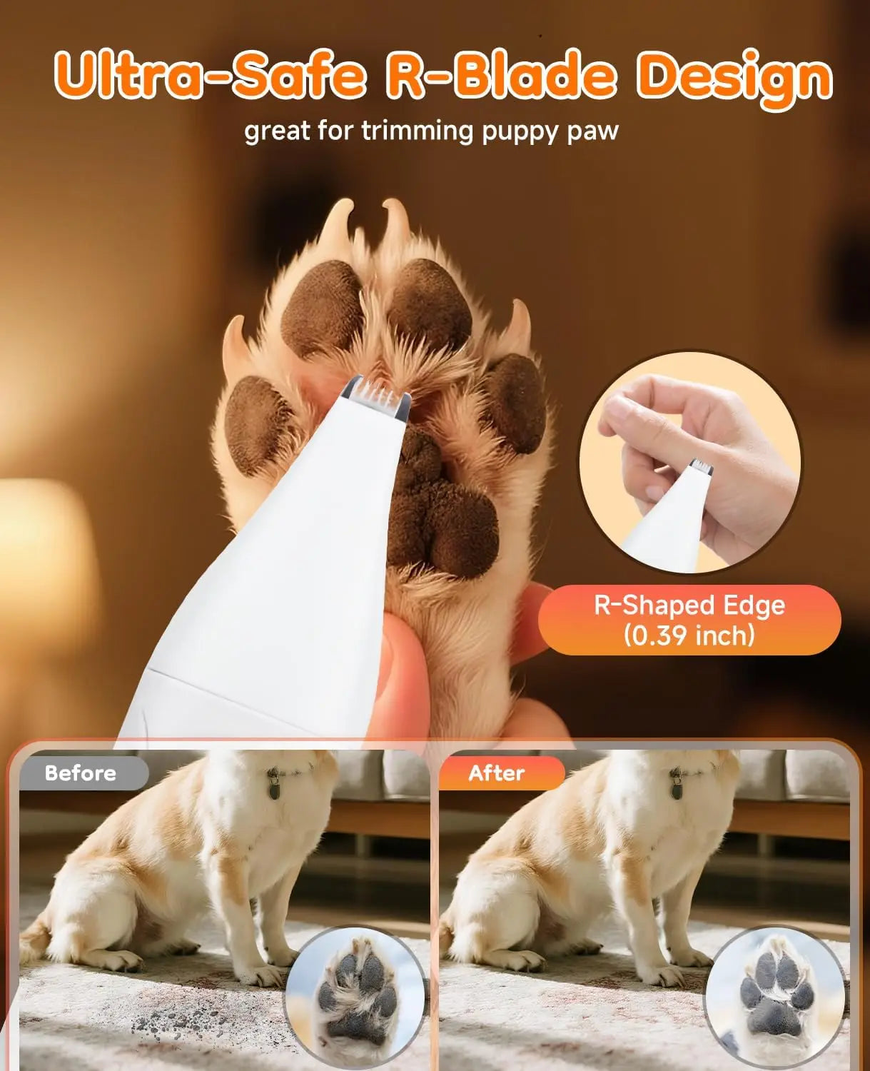 Dog Grooming Kit 14 In 1 Cordless Trimmer With Quiet Nail Grinder Hair Clippers