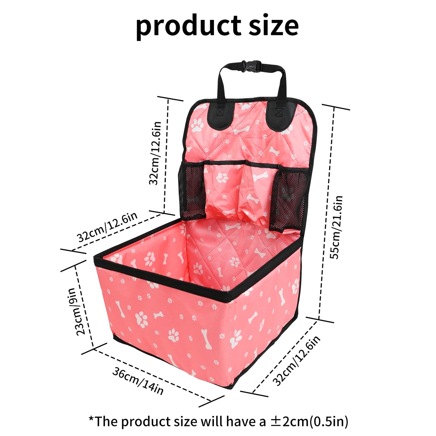 PaiPaitek Universal Pet Car Seat With Storage Pockets