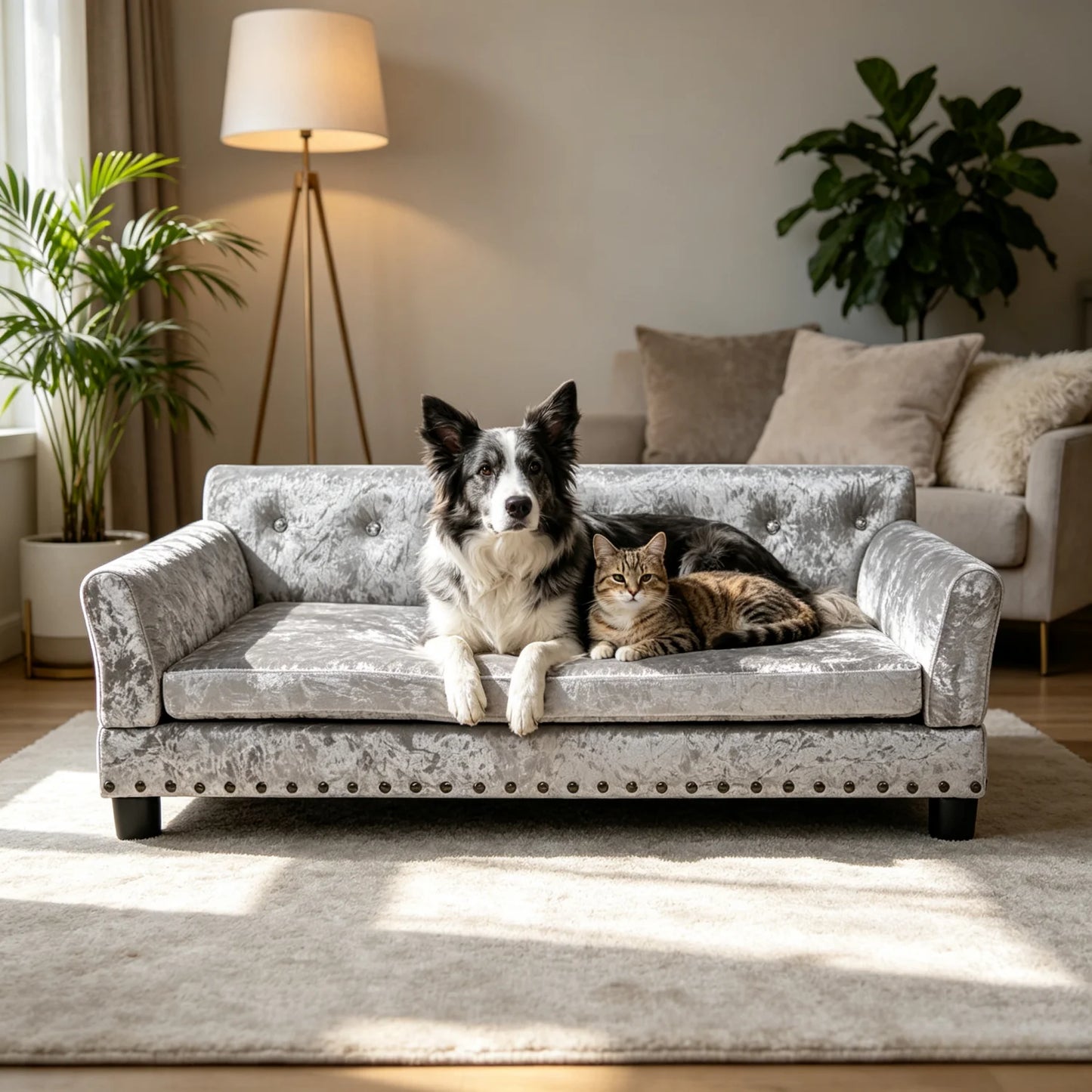 BINGOPAW Dog Sofa Bed Elevated Lounge Removable Cushion