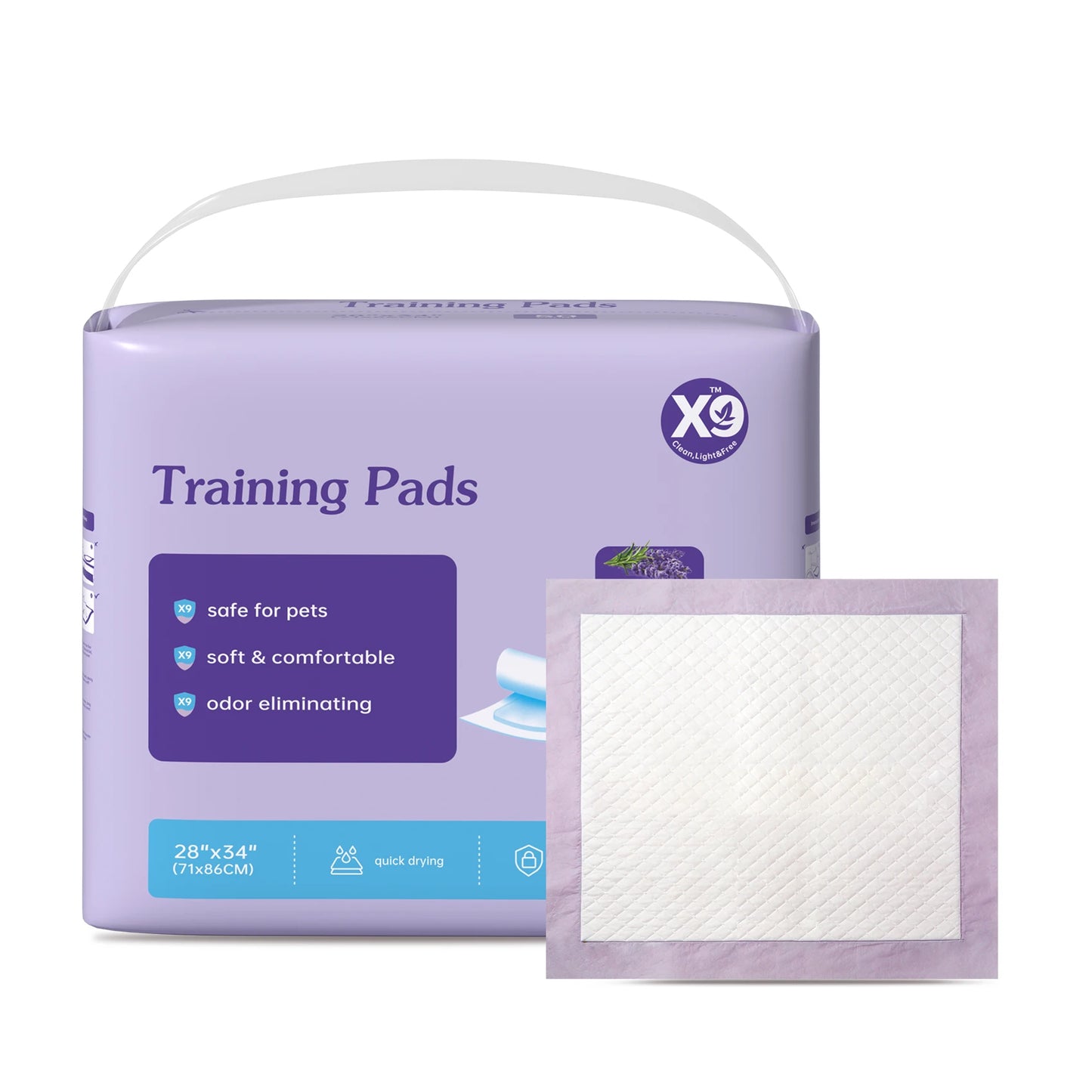Lavender Scented Pet Underpads Odor Neutralizing Leakproof Training Pads