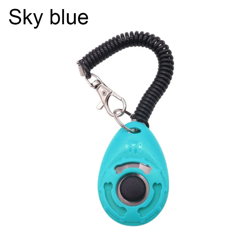 Adjustable Dog Training Clicker With Wrist Strap And Keychain