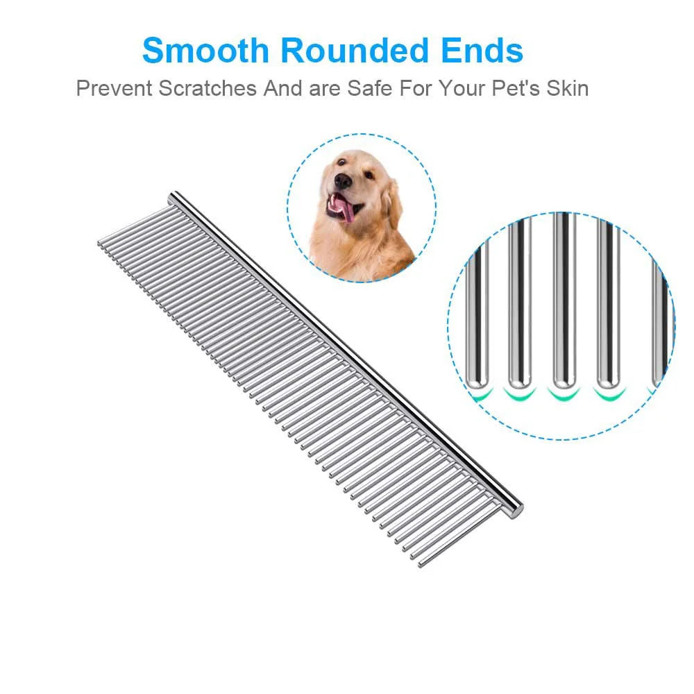 Dog Grooming Rake and Metal Comb Deshedding Brush for Pets