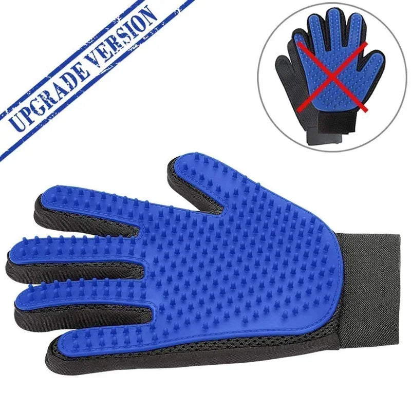Pet Silicone Grooming Gloves Hair Remover for Cats and Dogs