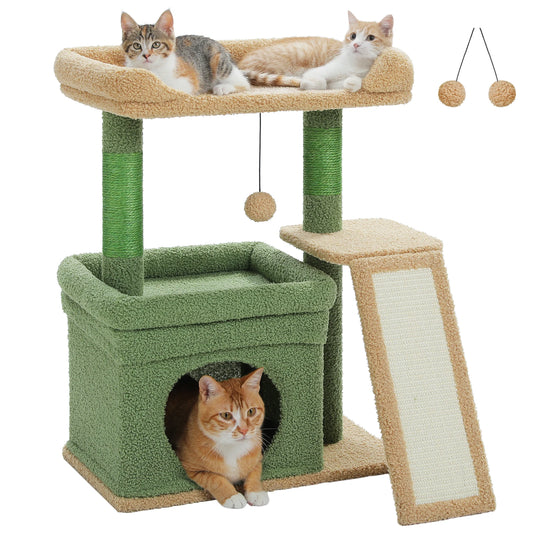PAWZ Road Small Cat Tree Indoor Tower With Sisal Post