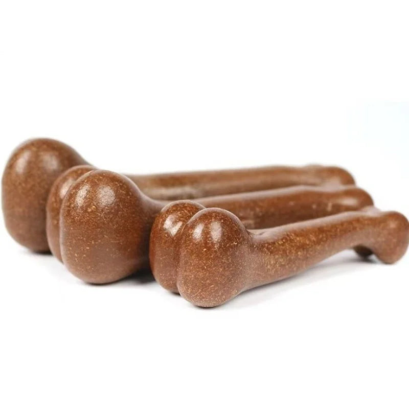 Durable Non Toxic Natural Wood Dog Bone Chew Toy