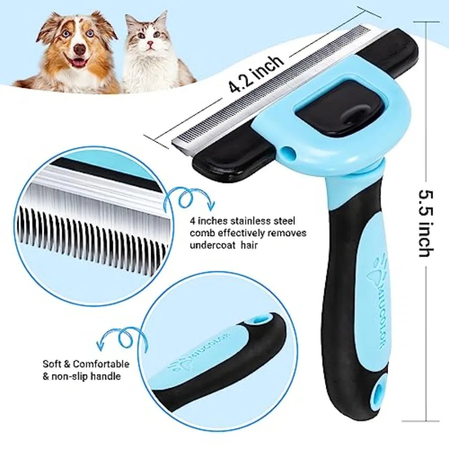 Stainless Steel Pet Grooming Deshedding Brush For Dogs And Cats