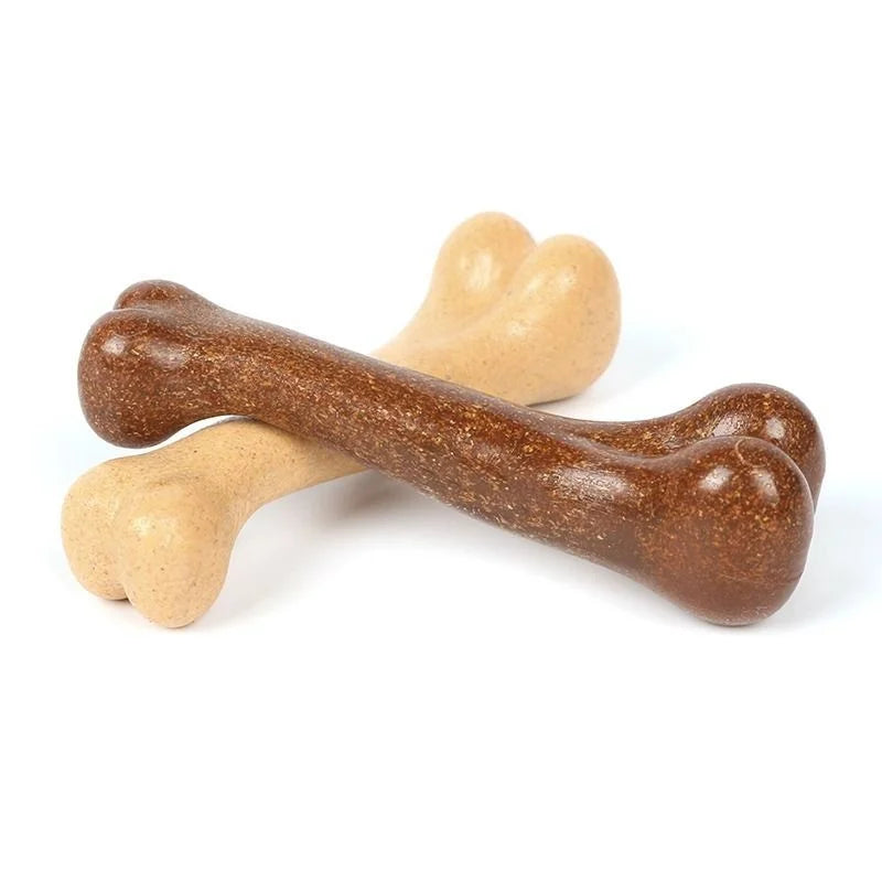 Durable Non Toxic Natural Wood Dog Bone Chew Toy