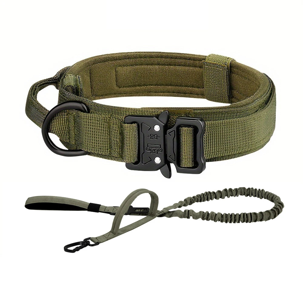 Petravel Dog Training Collar Military Leash With Adjustable Handle