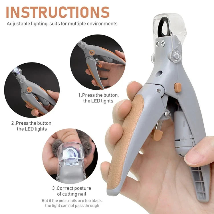 LISM LED Light Pet Nail Trimmer For Dogs And Cats Grooming