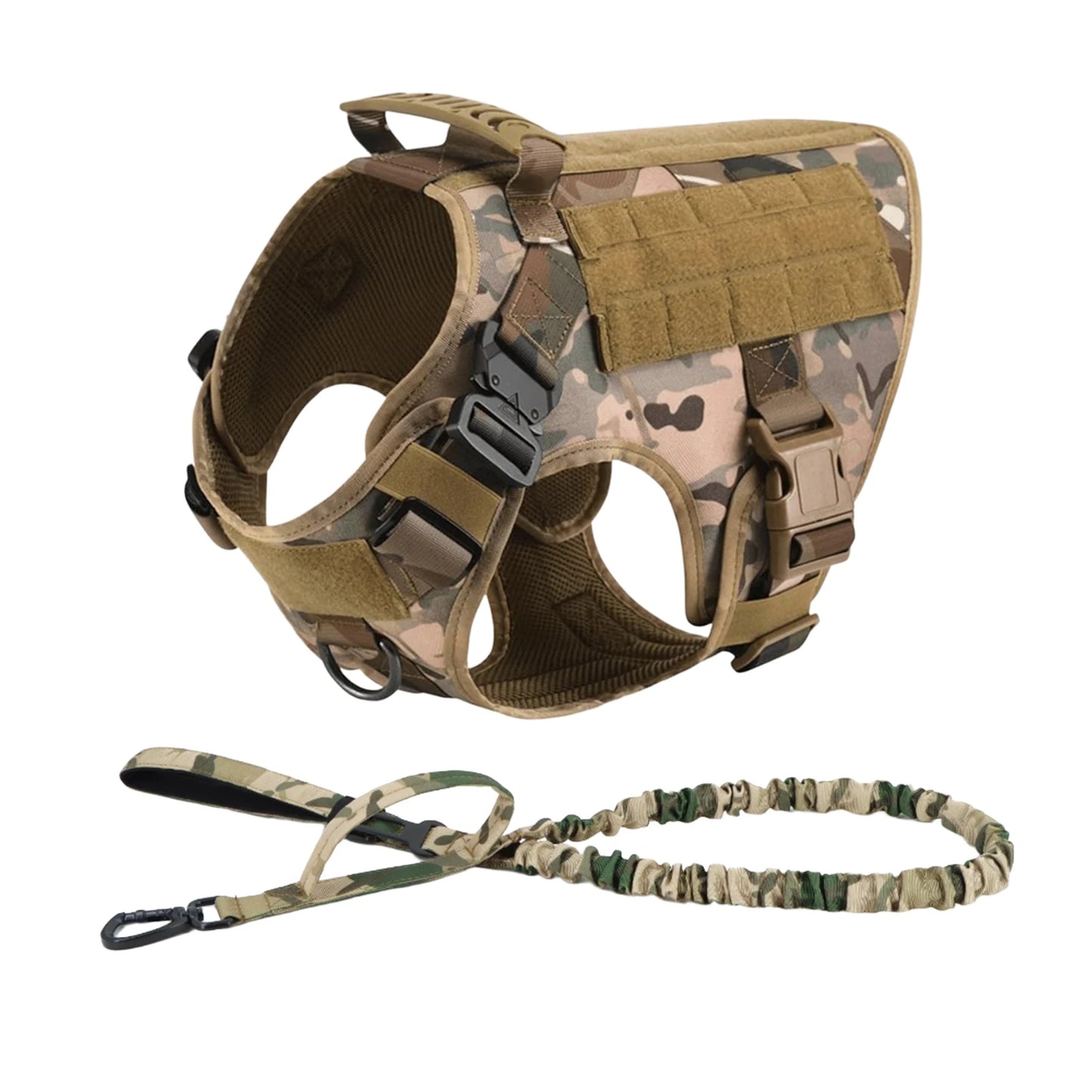 Military Dog Harness Collar Leash Molle Pouches For Medium Large Dogs Pet German Shepherd Training Walking Vest Dog Harnesses