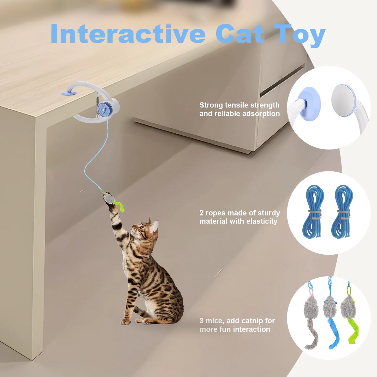 Cityflee Electric Door Hanging Cat Toy Interactive USB Rechargeable