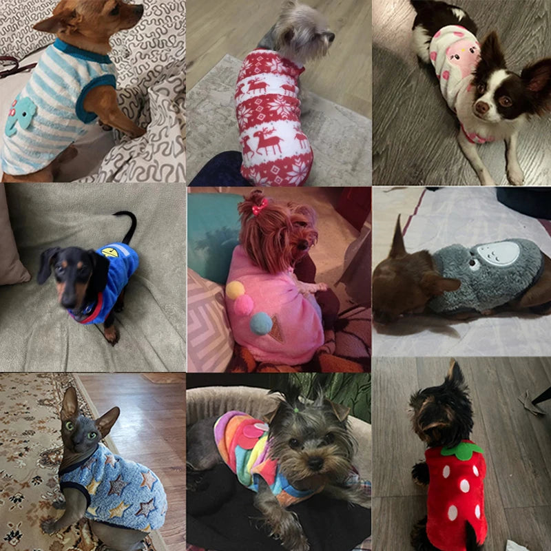 Kajipet Soft Flannel Winter Puffer Vest For Small Dogs And Cats