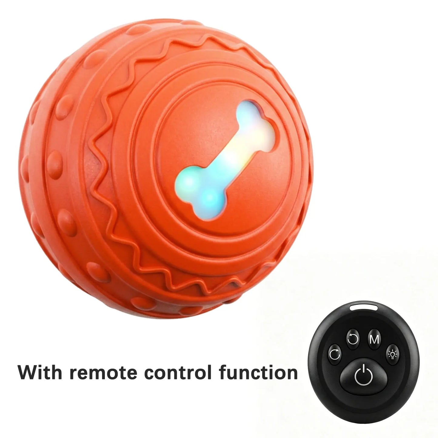 Remote Control Dog Toy Ball Interactive Rolling Ball Auto Moving Dog Toy Multiple Modes Rechargeable Automatic Ball Pet Toy Supplies