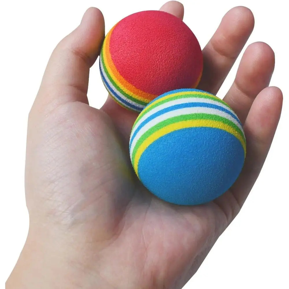 12 Pack Cat Soccer Balls - Soft, Quiet, Interactive Toys for Kitten, Dog, Puppy - Indoor Activity Play, Chase, Training, Chewing