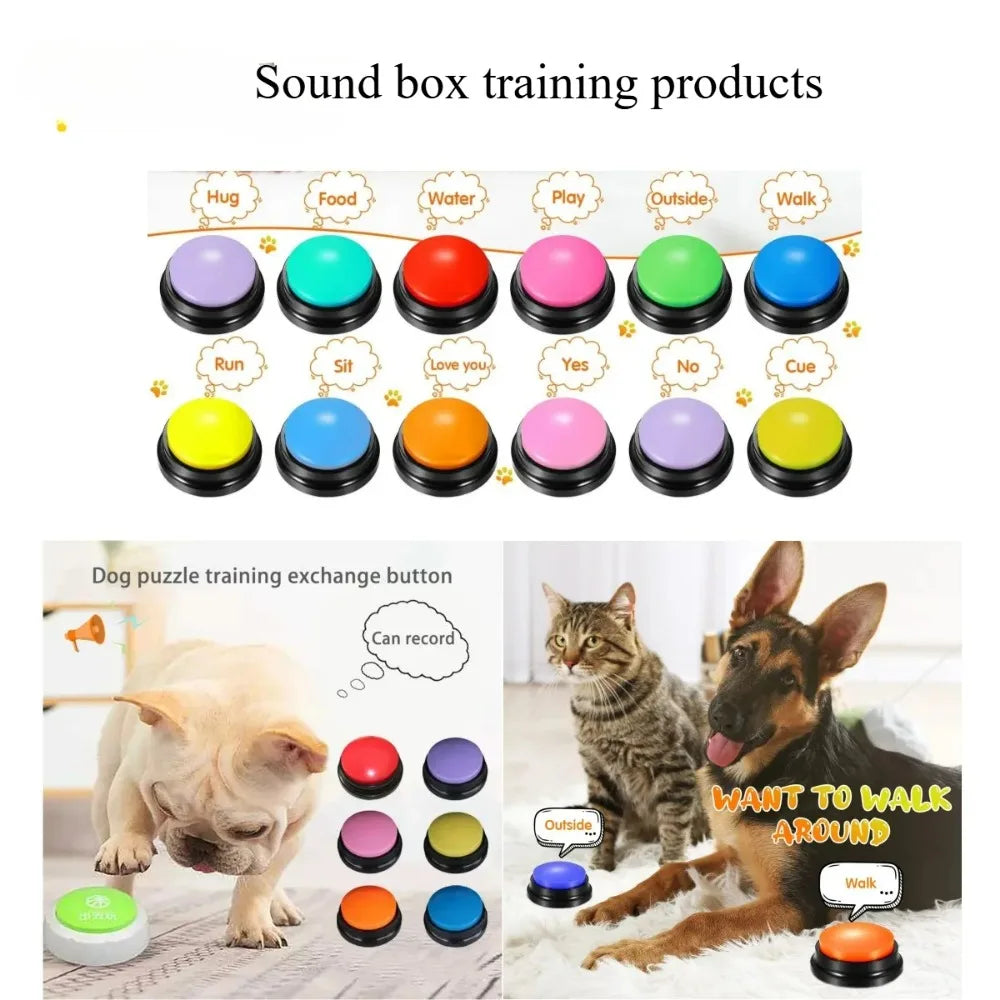 Dog Communication Buttons Voice Recording For Training 8 Pack 30 Second Playback