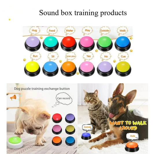 Dog Communication Buttons Voice Recording For Training 8 Pack 30 Second Playback