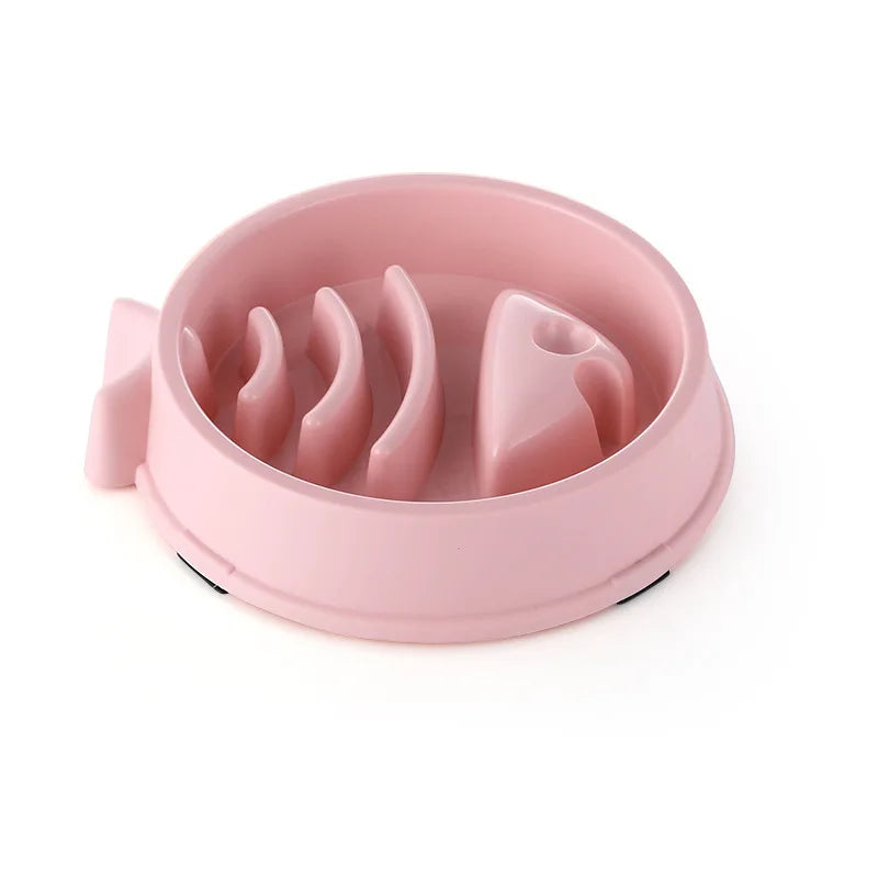 Slow Feeder Dog Cat Bowl Anti Choking Non Slip Plastic