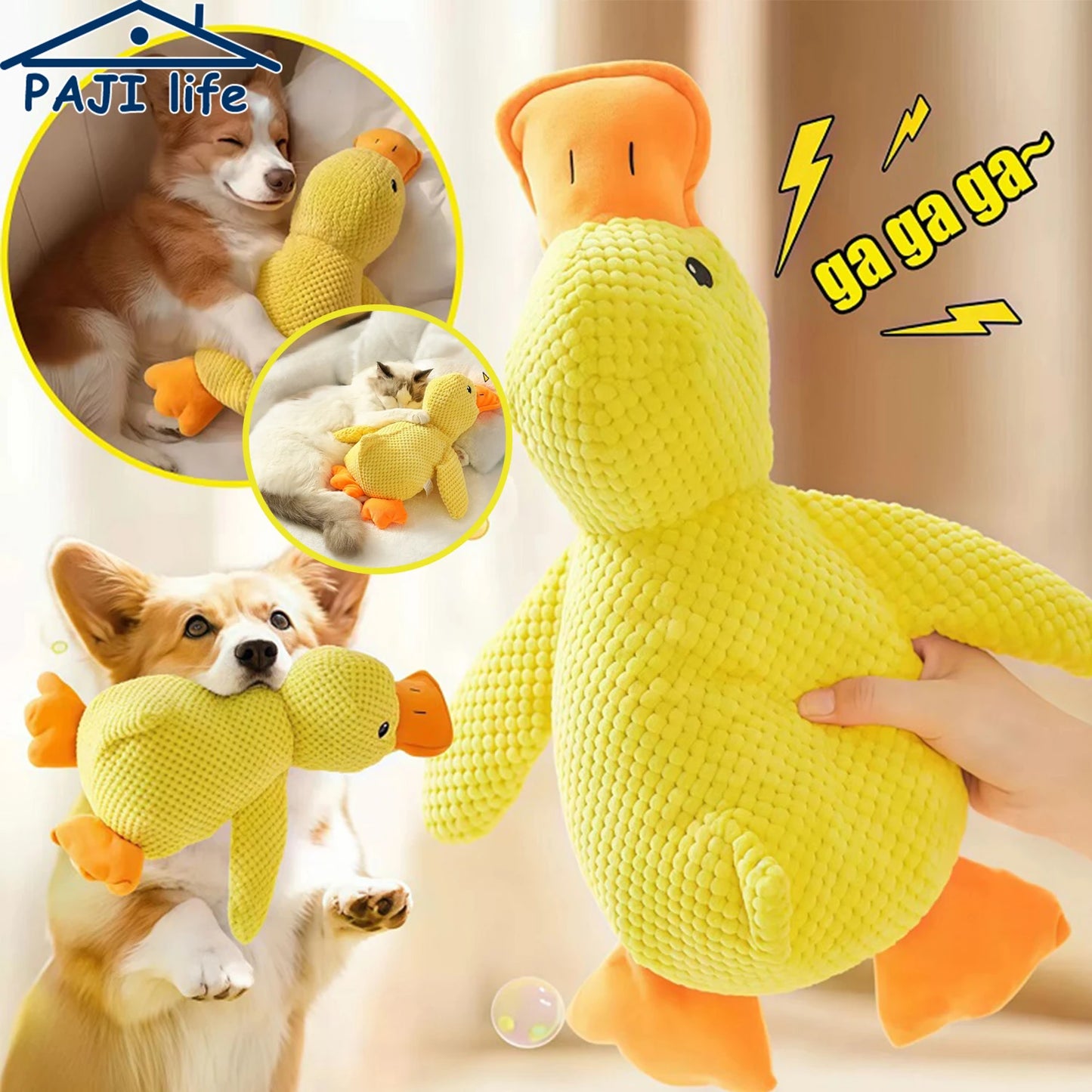 Xmsj Duck Dog Toy Plush Chewing Durable With Sound