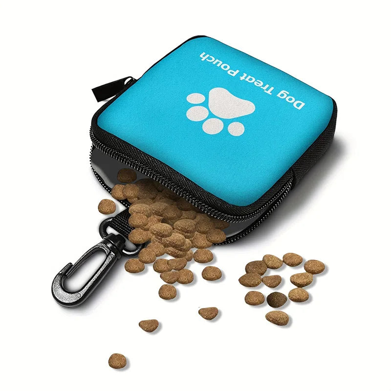 Linen Portable Dog Treat Bag for Training and Outdoor Walks