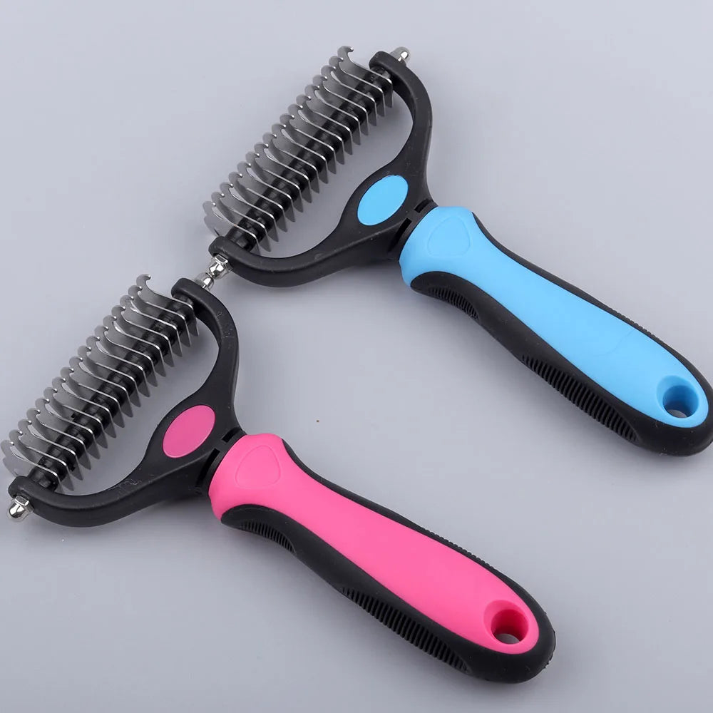 Dog Grooming Rake and Metal Comb Deshedding Brush for Pets