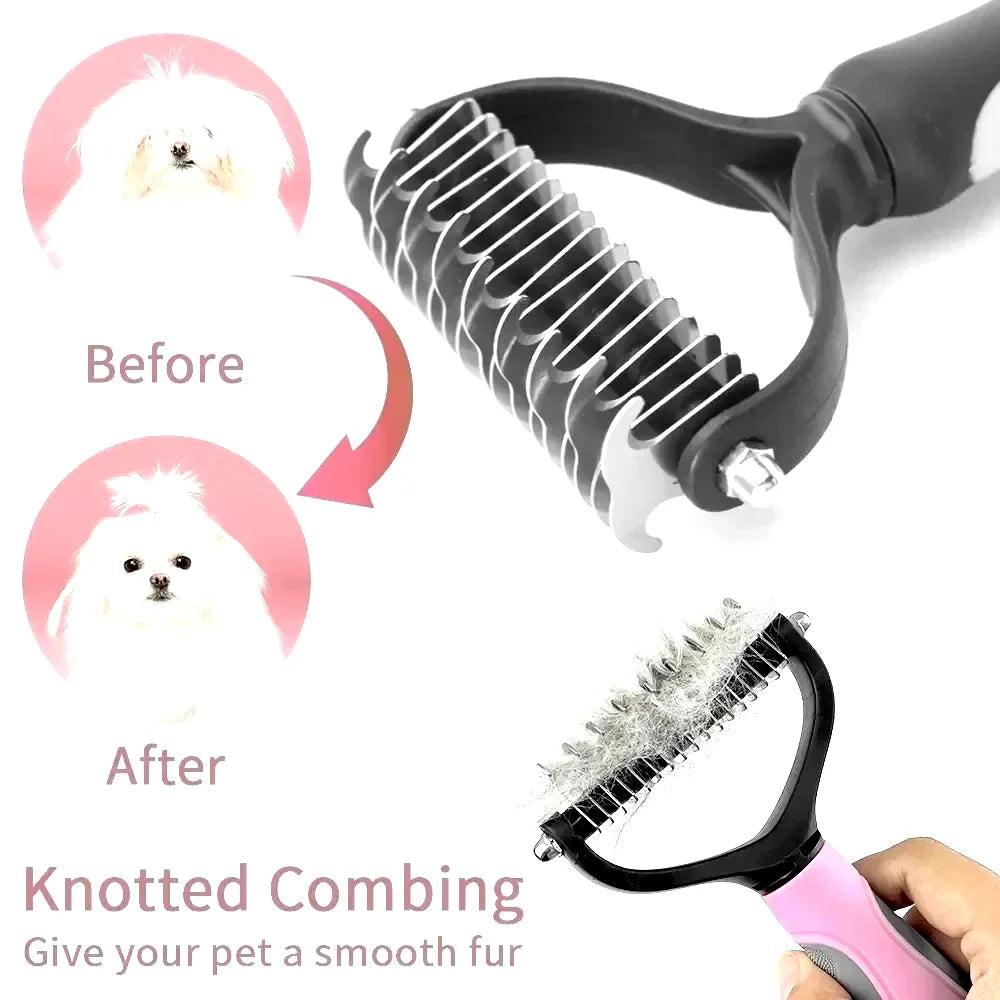 Pet Cat Hair Removal Comb For Dogs Grooming Dematting Deshedding Tool