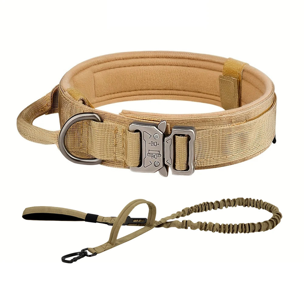 Petravel Dog Training Collar Military Leash With Adjustable Handle