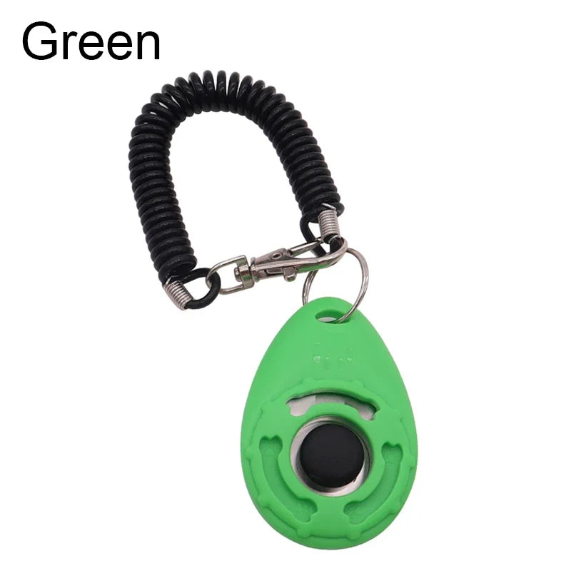 Adjustable Dog Training Clicker With Wrist Strap And Keychain