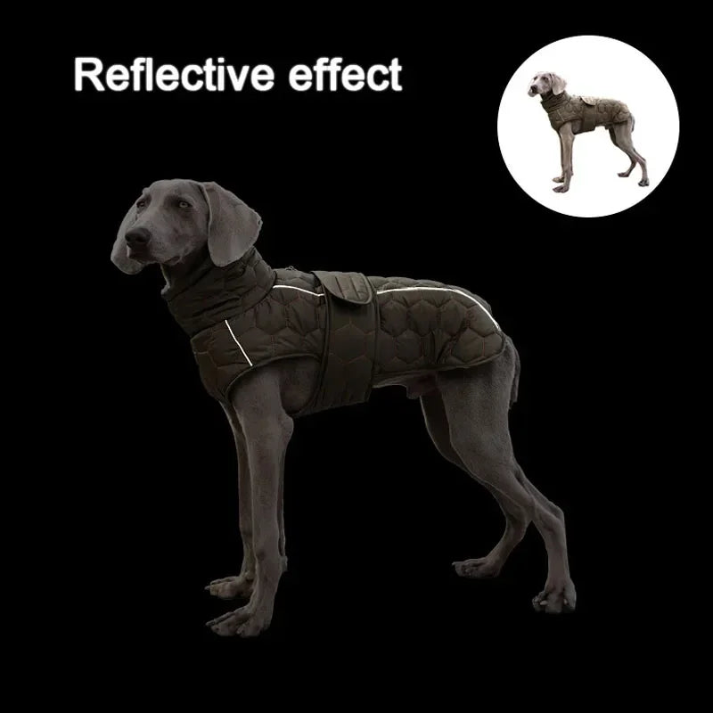 Winter Warm Dog Coat Reflective Snowsuit For Outdoor Use