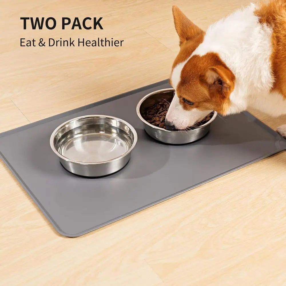 Durable Stainless Steel Dog Bowls Silicone Antislip Base Rust Resistant