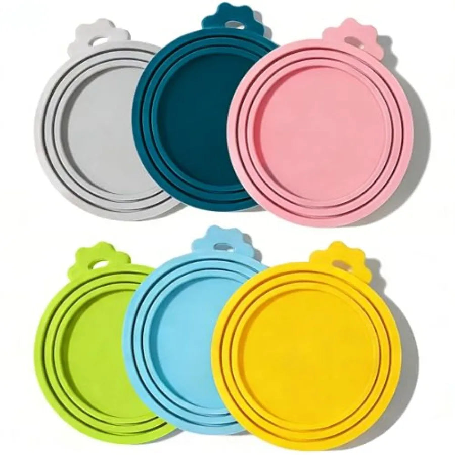 Silicone Pet Can Lids 6 Pack Fits Most Canned Foods