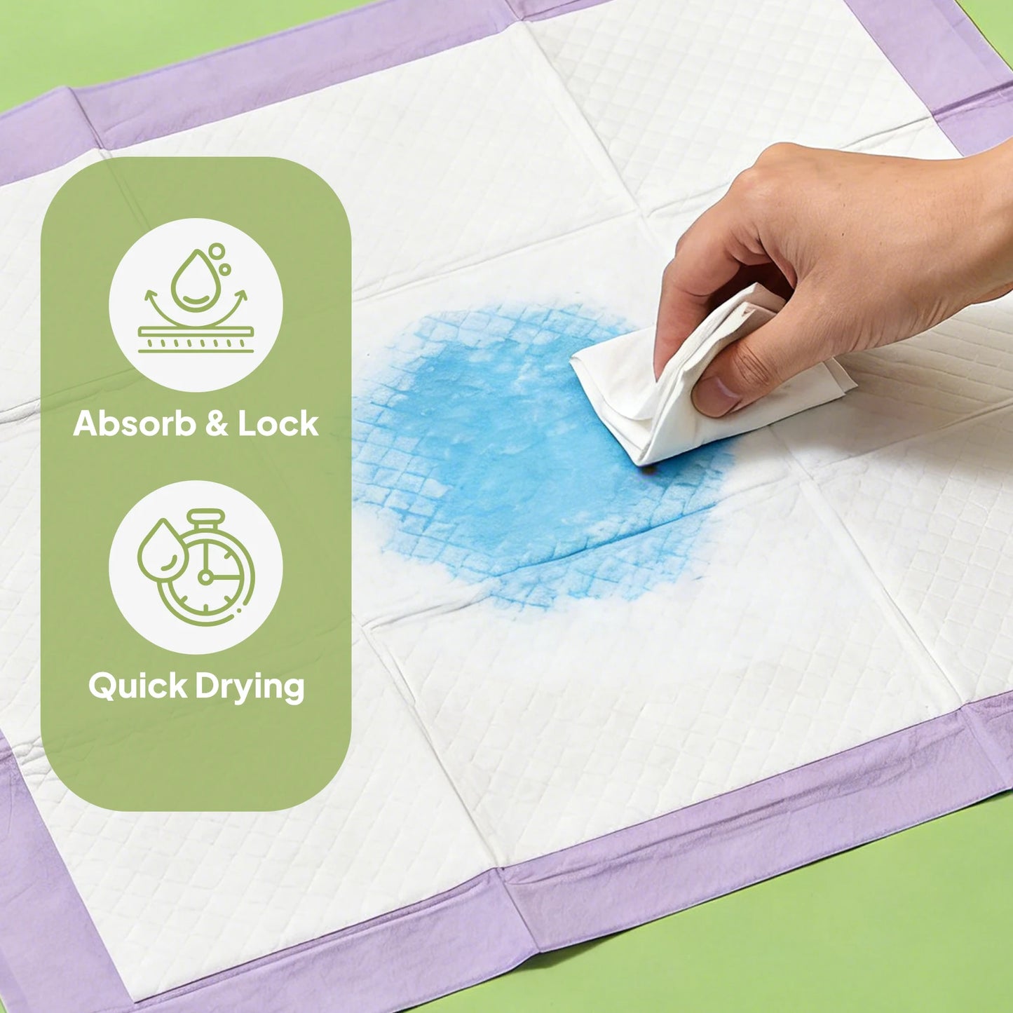 Lavender Scented Pet Underpads Odor Neutralizing Leakproof Training Pads