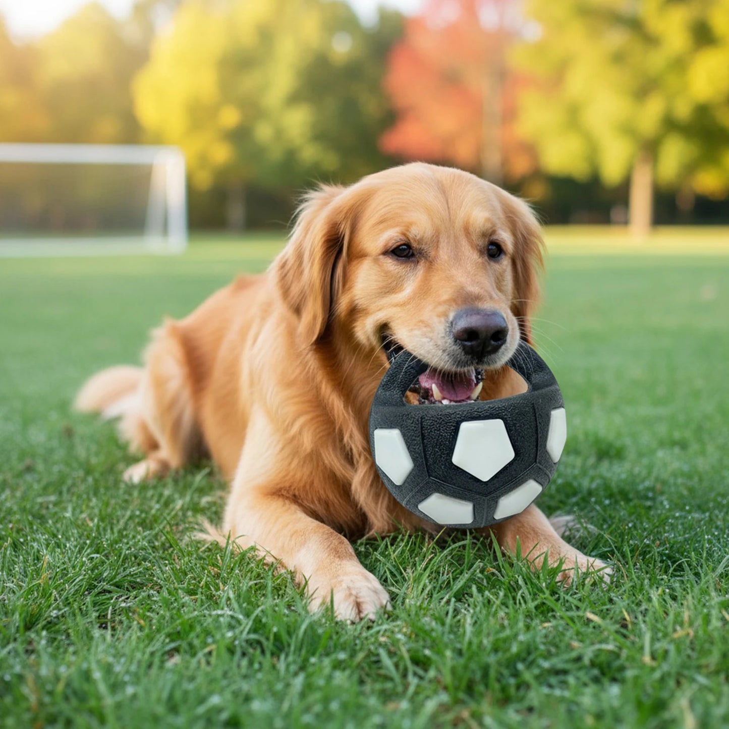 Dog Calming Ball Squeaky Football Toy Interactive Breeds