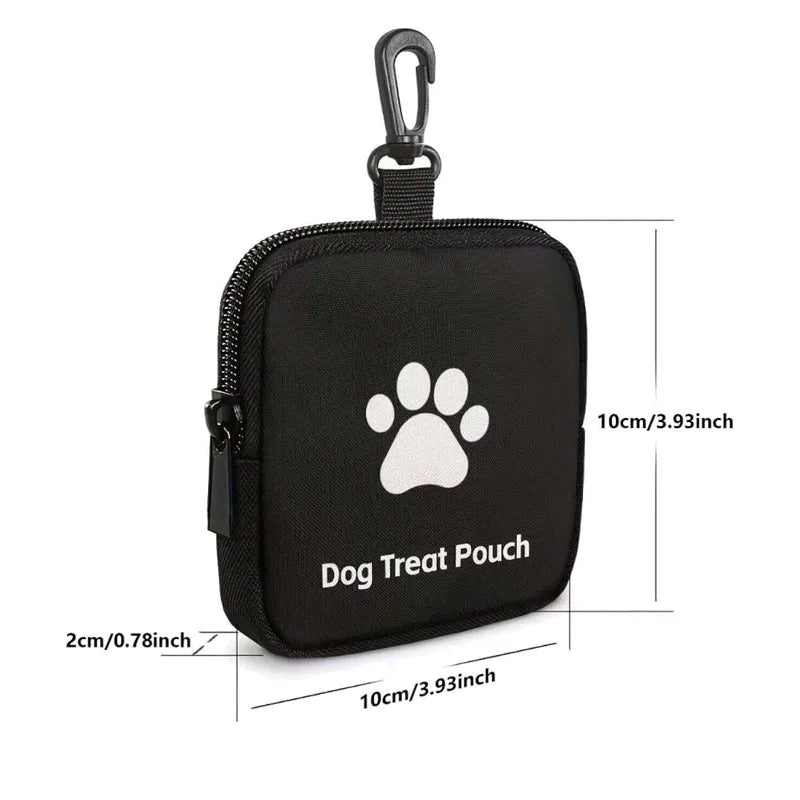 Linen Portable Dog Treat Bag for Training and Outdoor Walks