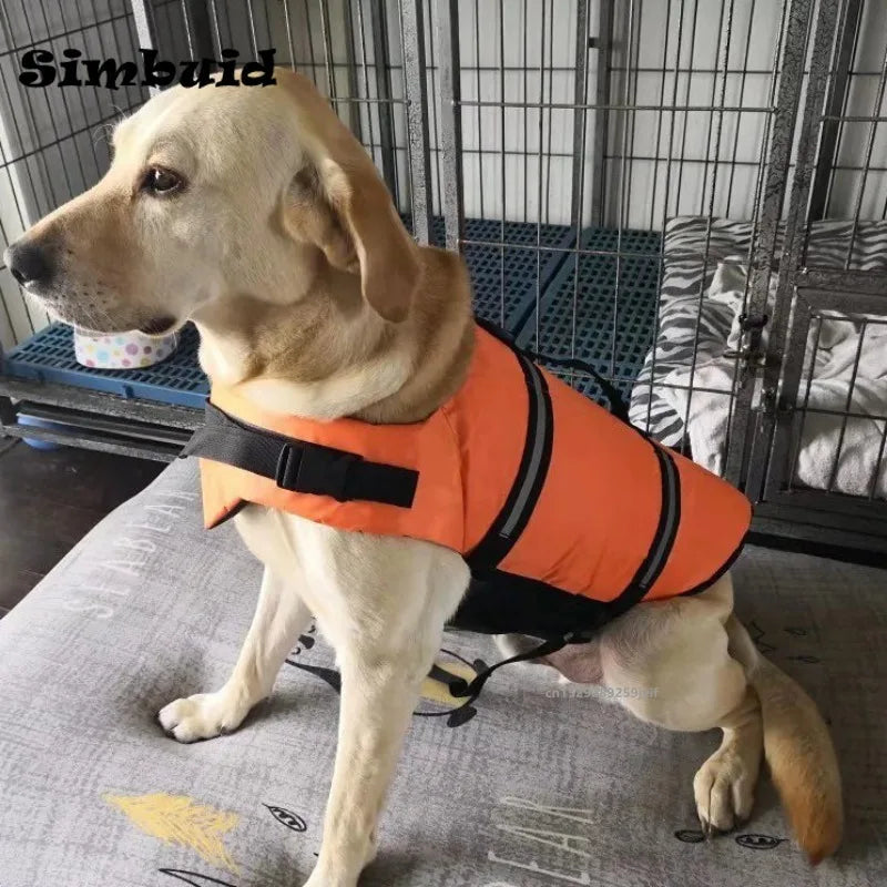 Dog Reflective Adjustable Life Jacket Enhanced Buoyancy Safety Vest