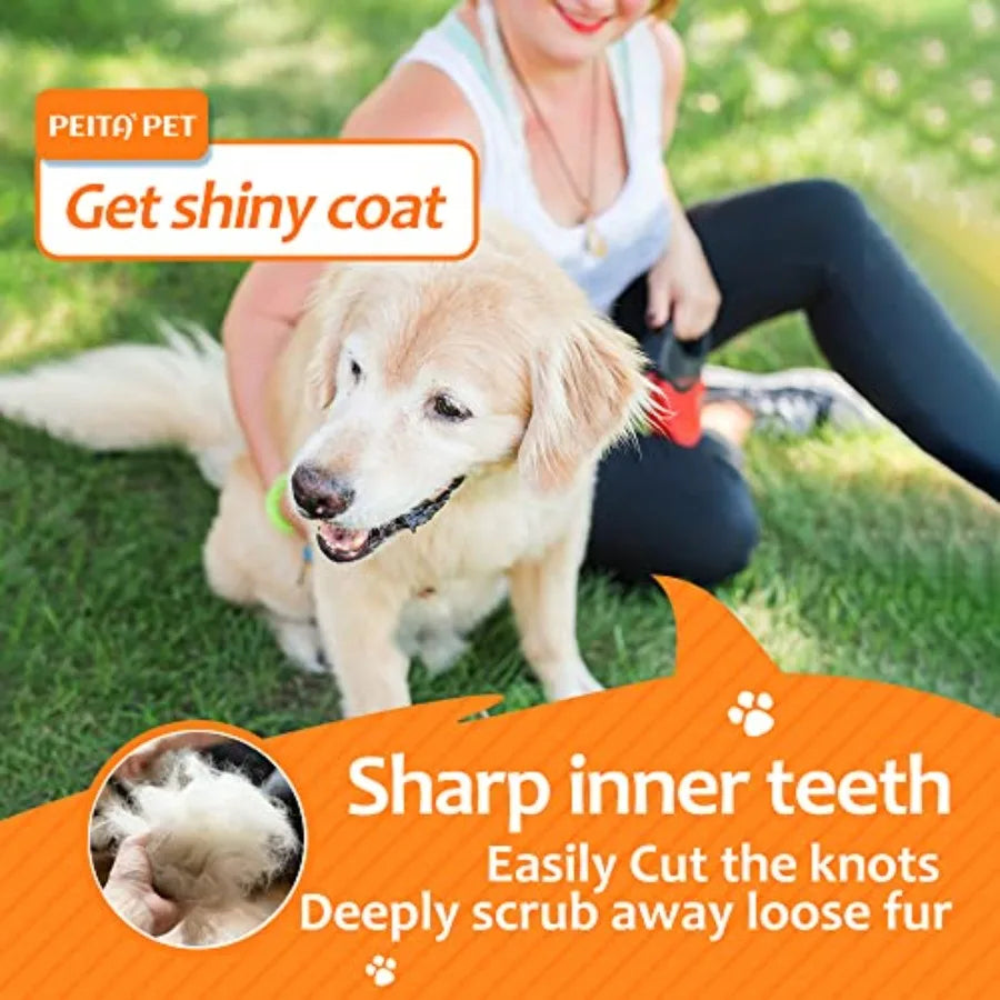 Undercoat Rake for Dogs Dematting Comb and Deshedding Tool