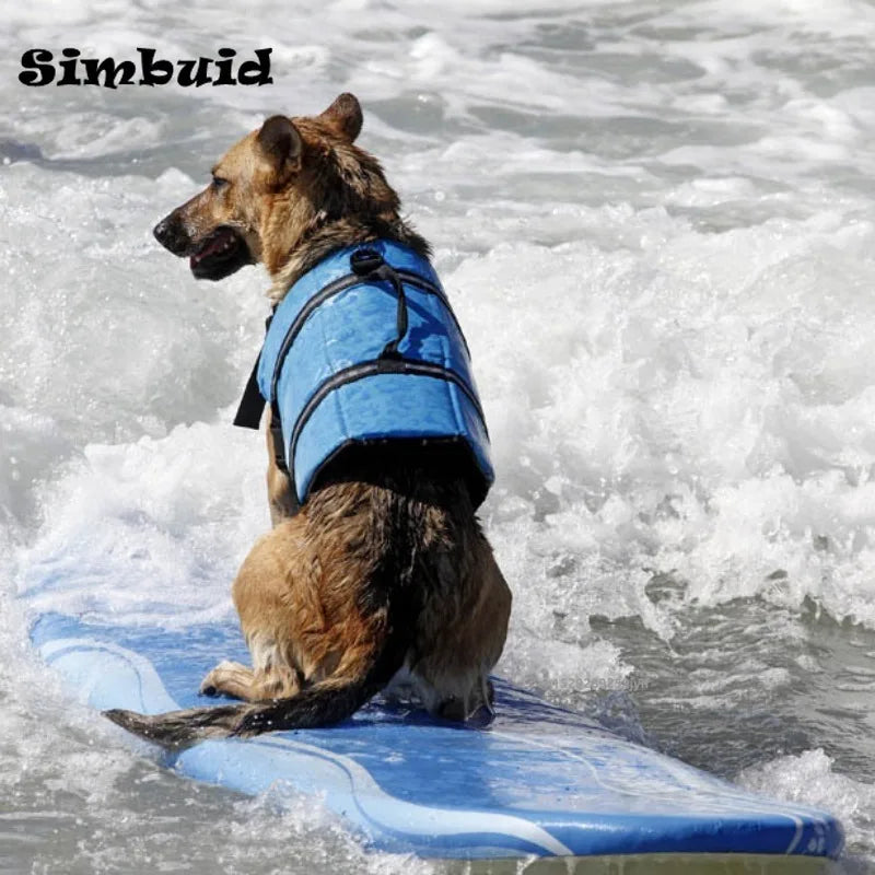 Dog Reflective Adjustable Life Jacket Enhanced Buoyancy Safety Vest