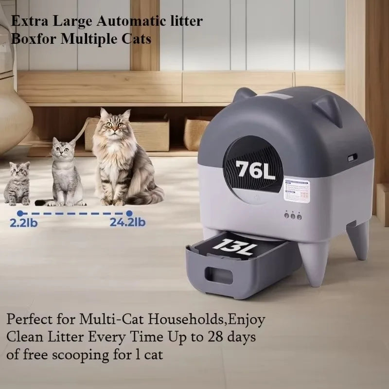 Lunapurr Automatic Self-Cleaning Cat Litter Box With App Control