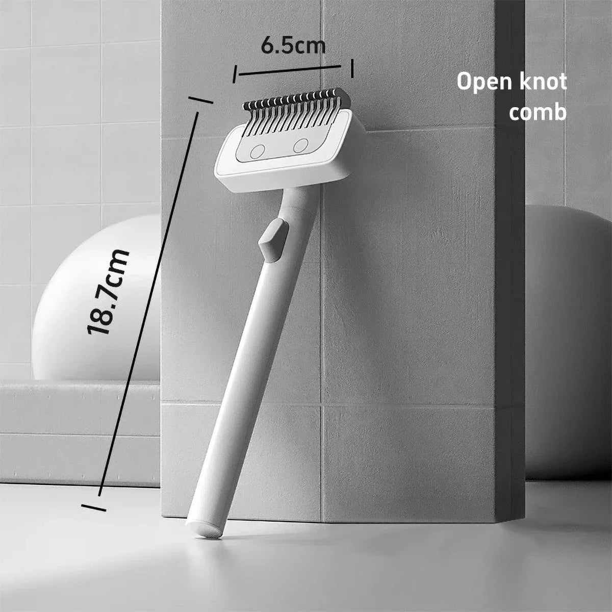 Stainless Steel Pet Grooming Comb With Rounded Knife Head For Cats And Dogs