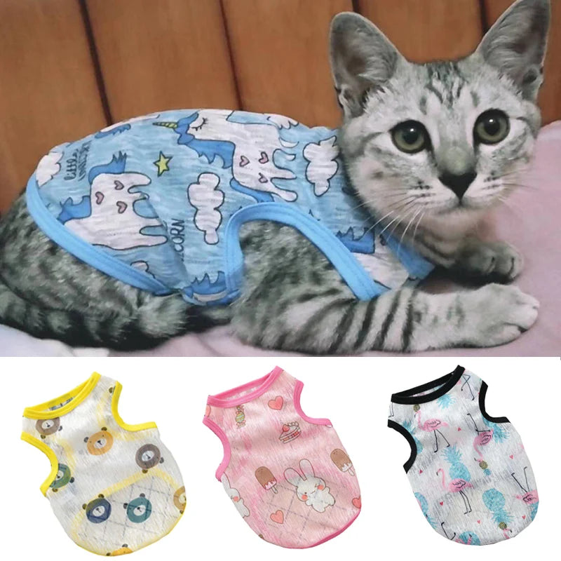 Sunscreen Cat Vest Summer Pet Clothing Breathable Ultra Thin
