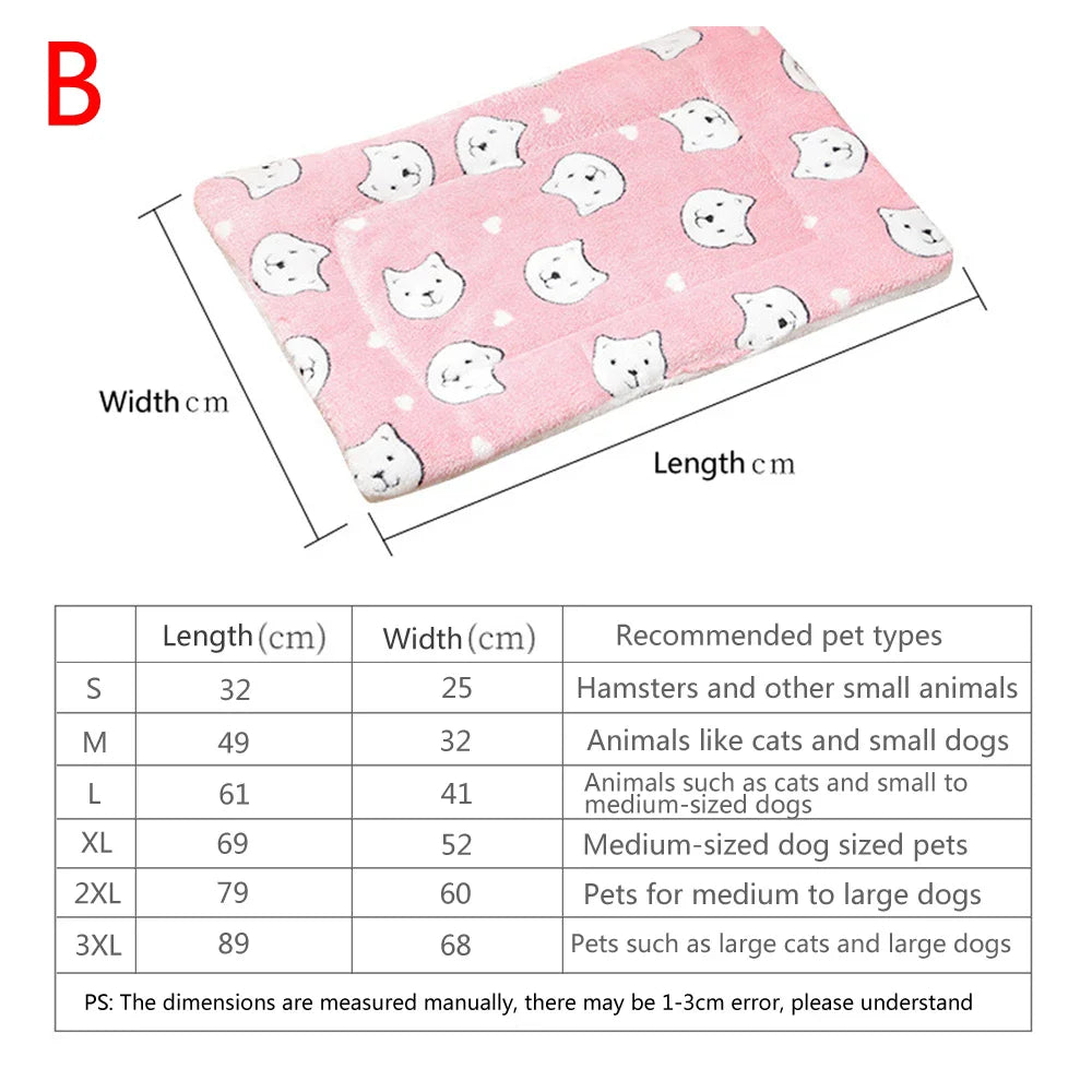 Thickened Flannel Pet Sleeping Mat For Dogs And Cats